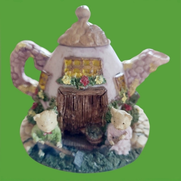 VINTAGE LOT OF OLDE WORLD HERITAGE "RUSS BERRY & CO." RESIN BUNNY RABBITS - Picture 4 of 7